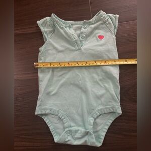 Carter's 9mo Mint Green Sleeveless Baby Onesie